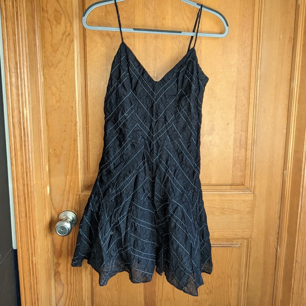 Armani Exchange Black Cotton Dress